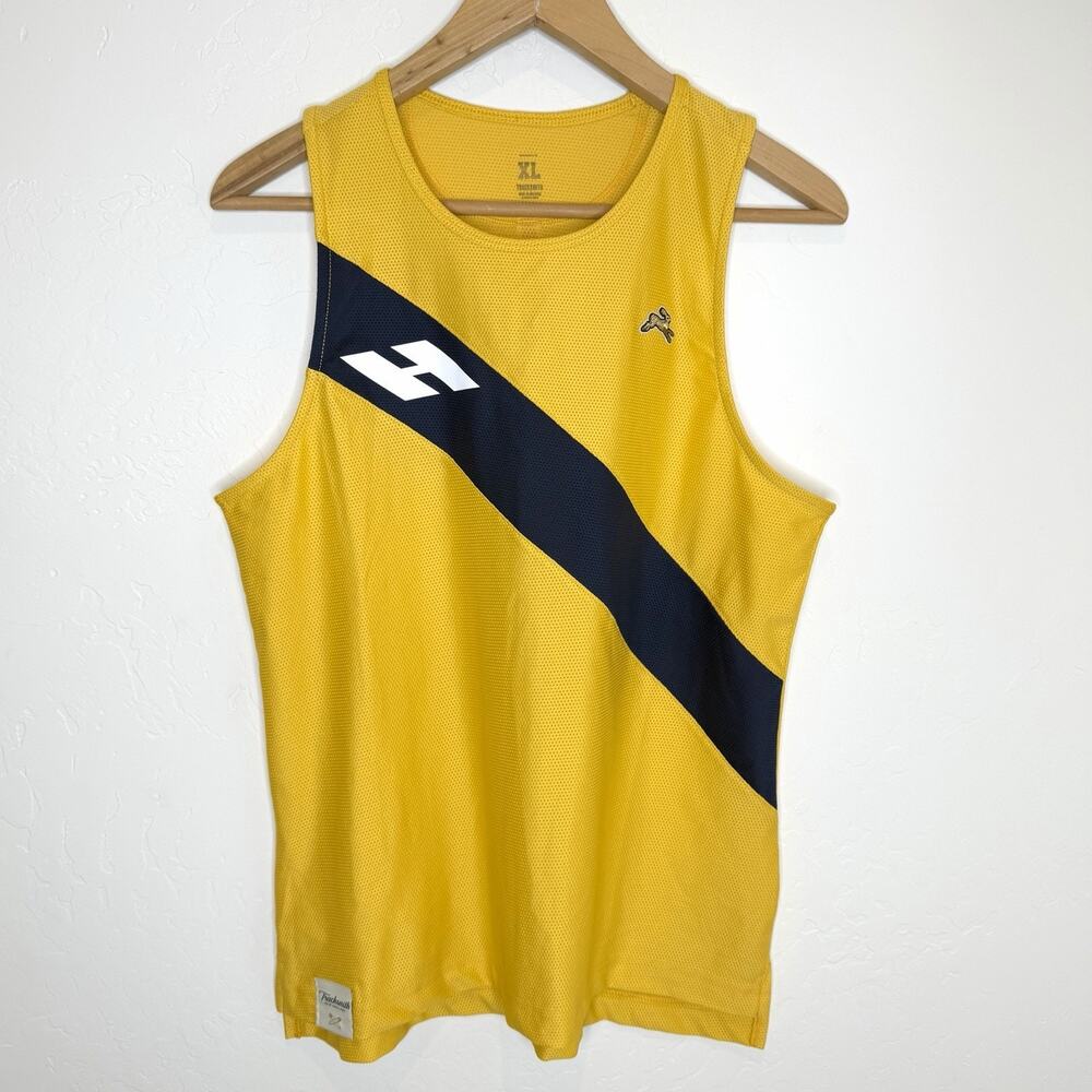 Tracksmith Hare A.C. Van Cortlandt Singlet Tank Top Womens XL Yellow